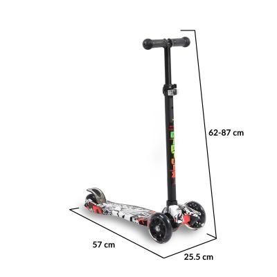 Тротинетка със светещи колела RAPTURE черна