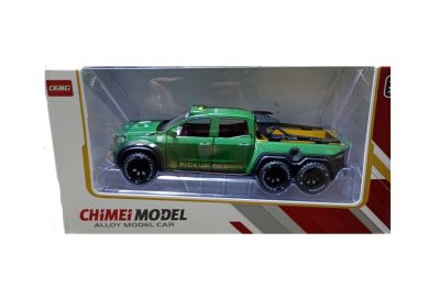 Метален автомобил Mercedes пикап 1/24 зелен