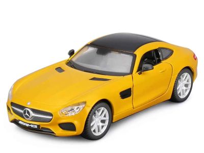 Метален автомобил Mercedes AMG GT Bburago 1:32 жълт