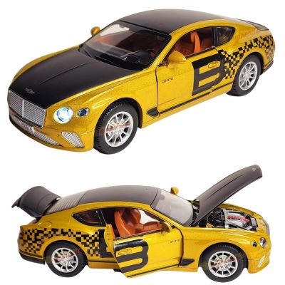 Метален автомобил Bentley Continental GT 370 със звук и светлини 1/24 златист