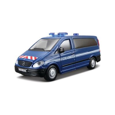 Металeн микробус Mercedes-Benz Vito Police 1:50 Bburago