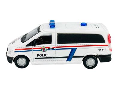 Металeн микробус Mercedes-Benz Vito Police 1:50 Bburago бял
